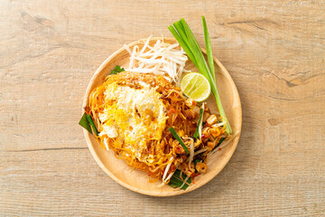 Pad Thai - stir fried noodles in Thai style with egg