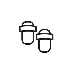 Slippers Relax Holidays Outline Icon