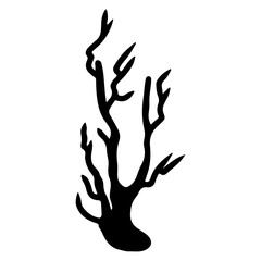 Fototapeta premium branches and tree trunks transparent illustration