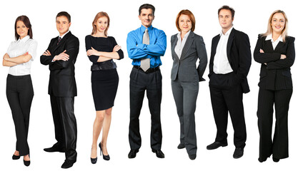 Fototapeta na wymiar Successful business team isolated on white background