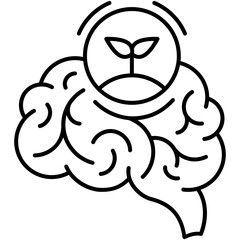 growth mindset icon, line icon style, creative idea symbol vector stock.
