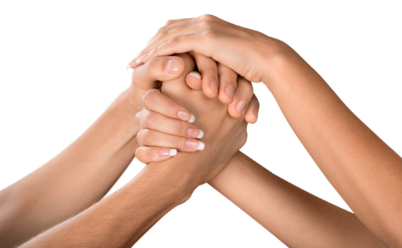 Togetherness connection community holding hands cooperation support teamwork