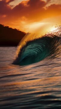 sunset over the sea