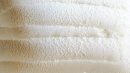 Ice cream flavored Coconut, Top view Food concept, Blank for design.