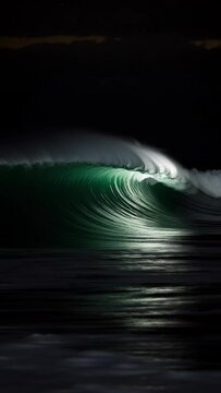 night sky and wave