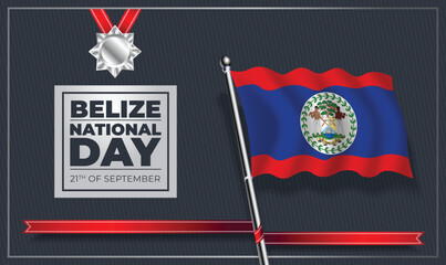 Belize National Day, Vector Template Design