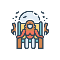 Color illustration icon for diana 