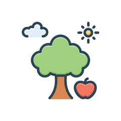 Color illustration icon for genesis 