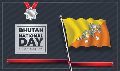 Bhutan National Day, Vector Template Design