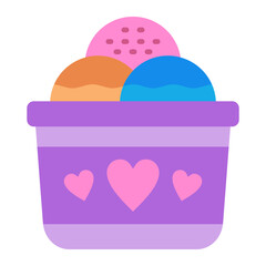 Ice Cream Flat Icon
