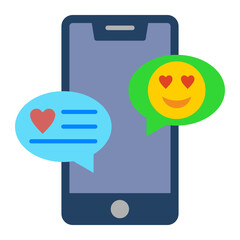 Mobile Chat Flat Icon