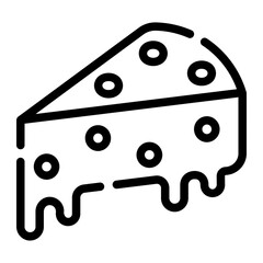 cheese line icon