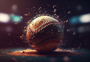 Fototapeta na wymiar baseball illustration. Generative AI