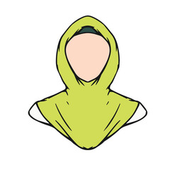 Muslim girl with hijab, editable vector file for your brand, logo, icon, or all of your graphic needs.