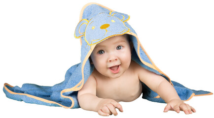 Portrait of  cute  baby boy on background - obrazy, fototapety, plakaty
