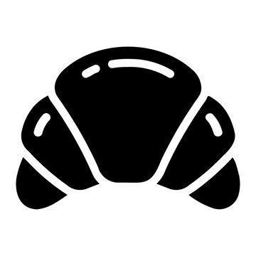croissant glyph icon