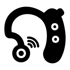 hearing aid glyph icon