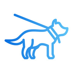 guide dog gradient icon