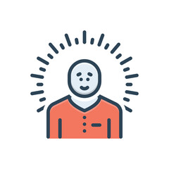 Color illustration icon for single 