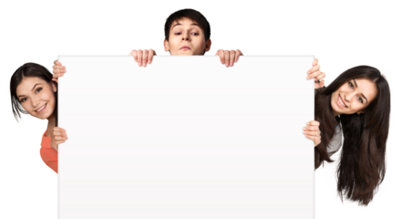 Close-up of a young man looking over white board