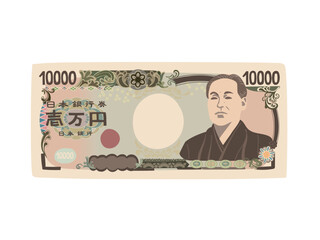 福沢諭吉の一万円札のイラスト