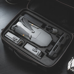 drone with full equipment and storage case