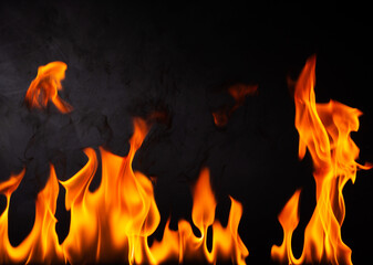 fuel flame png heat and danger of burning bbq explosion yellow-red flame isolated on rusty black...