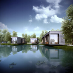 houses on lake,future