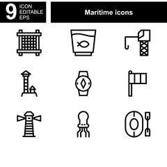 maritime icon or logo isolated sign symbol vector illustration - Collection of high quality black style vector icons 
