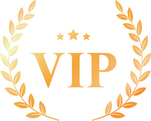 VIP quality badge or label of element