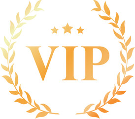VIP quality badge or label of element
