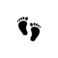Silhouette of Baby Foot Step Illustration