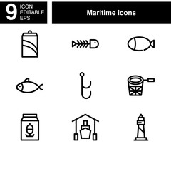 maritime icon or logo isolated sign symbol vector illustration - Collection of high quality black style vector icons 
