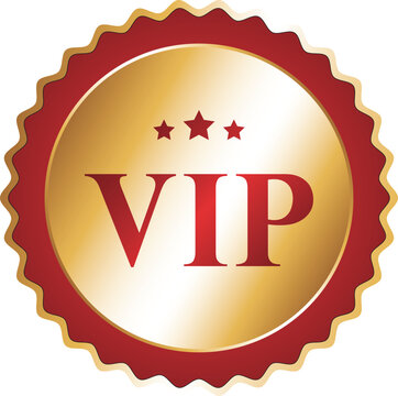 VIP quality badge or label of element