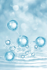 bubble and molecule background for cosmetic