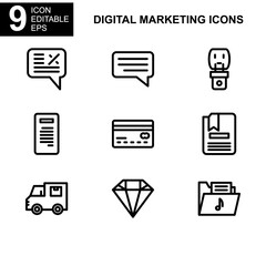 digital marketing icon or logo isolated sign symbol vector illustration - Collection of high quality black style vector icons 
