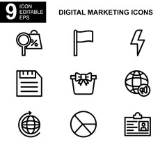 digital marketing icon or logo isolated sign symbol vector illustration - Collection of high quality black style vector icons 
