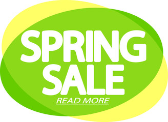 Fototapeta premium Spring Sale bubble banner, discount tag. PNG illustration
