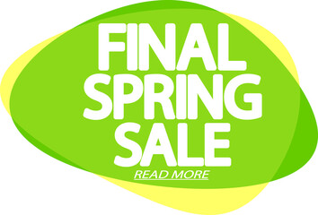 Spring Sale bubble banner, discount tag. PNG illustration
