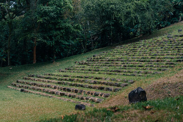 Archaeological Park Takalik Abaj in Retalhuleu, Maya and Olmeca, Guatemala - feb 2023