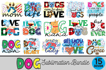 Dog  Sublimation Design Bundle