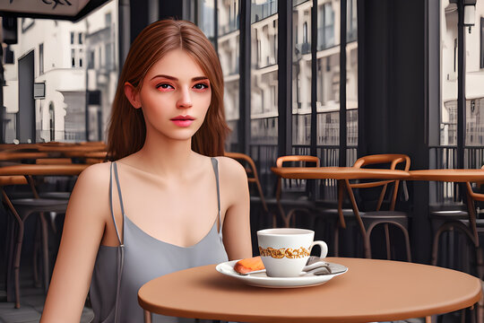 woman in cafe