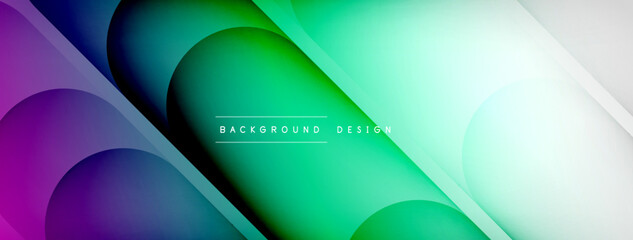 Abstract background - geometric composition created with lights and shadows. Technology or business digital template