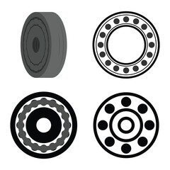 Bearing icon vector