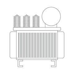 high voltage electrical transformer icon