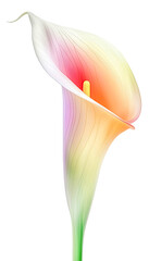 The image of a sweet translucent flower is as if in a dream. Generative AI illustration.