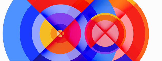 Obraz premium Circle trendy minimal geometric abstract background. Vector Illustration For Wallpaper, Banner, Background, Card, Book Illustration, landing page