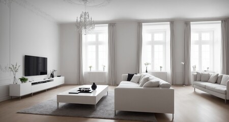 Fototapeta na wymiar Modern Luxury in the Danish Palace Living Room generative ai