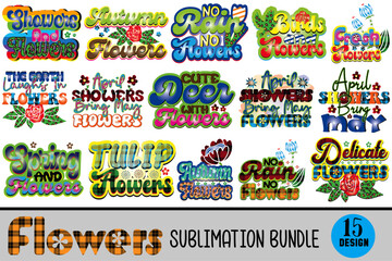 Fototapeta premium Flower Craft Sublimation Bundle