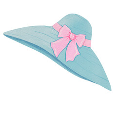 Blue Watercolor Sun hat.